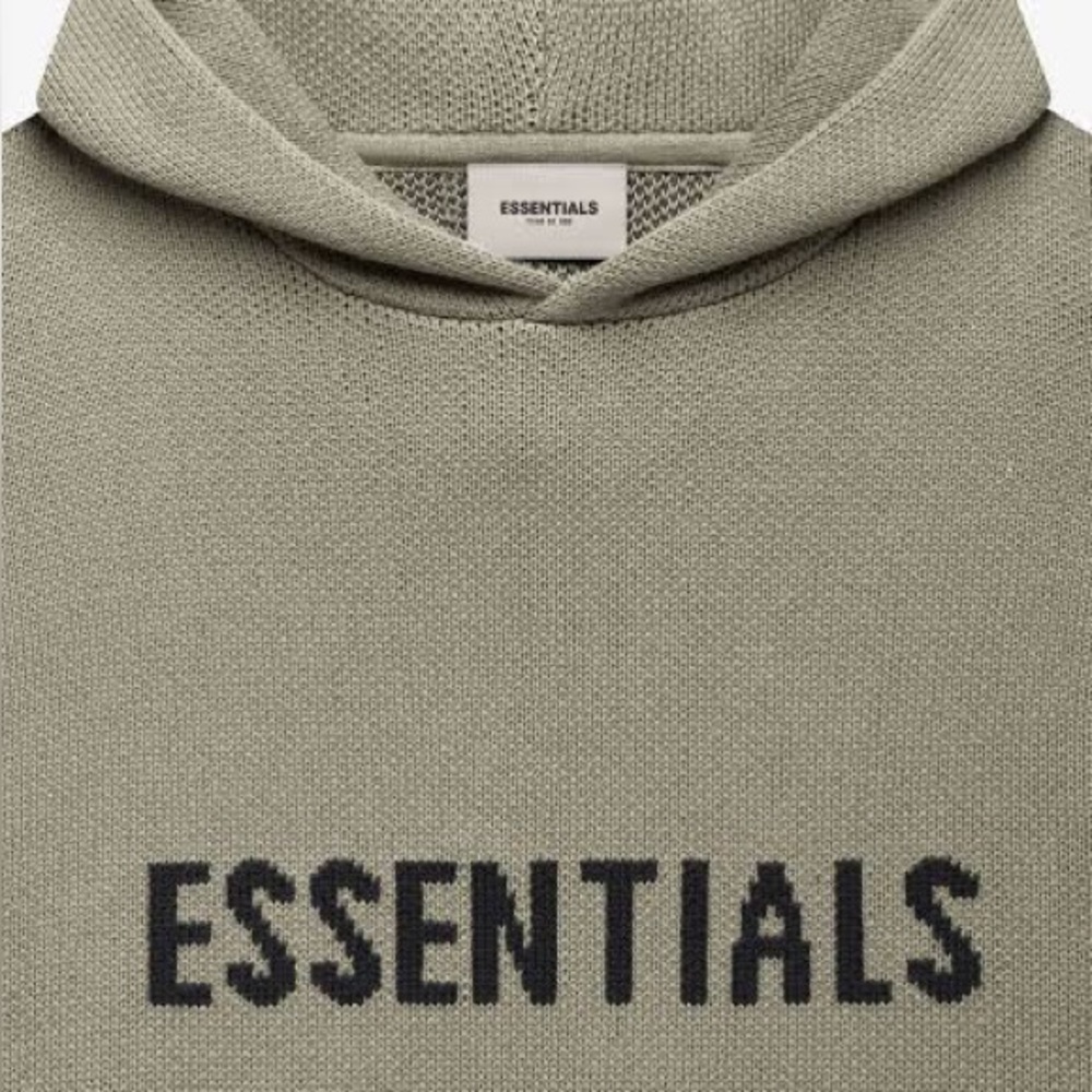 Fear of God Essentials Knit Pullover Hoodie Pistachio (S)